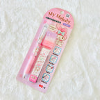 A pink My Melody 0.5 mm ballpoint pen and matching eraser set in its original blister packaging, displayed the manufacturer "iiGen" 