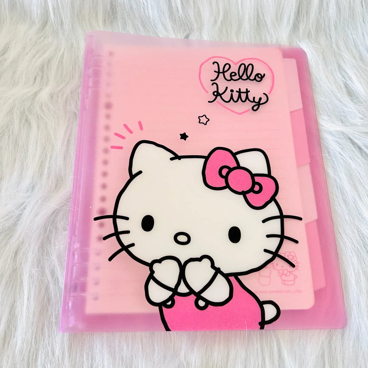 Hello Kitty Pink A5 Ring Binder Notebook – 2 Patterns with Divider Pages