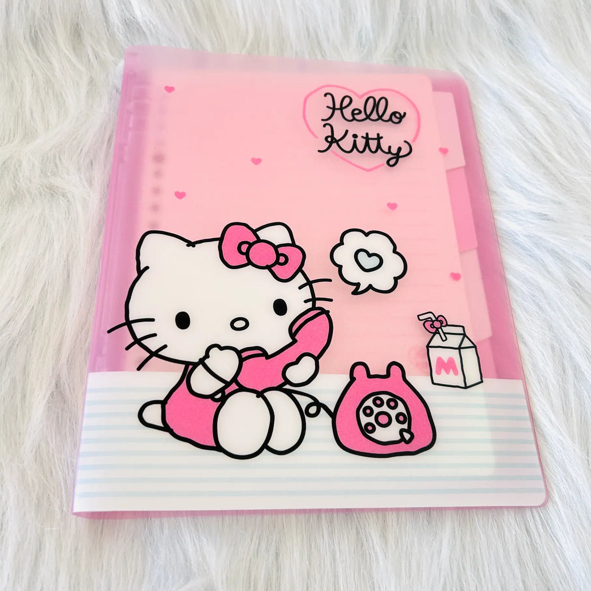 Hello Kitty Pink A5 Ring Binder Notebook – 2 Patterns with Divider Pages