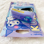 Kuromi-themed light blue and purple plastic nail file set in its original blister packaging, featuring Kuromi illustrations and Guangbo branding.