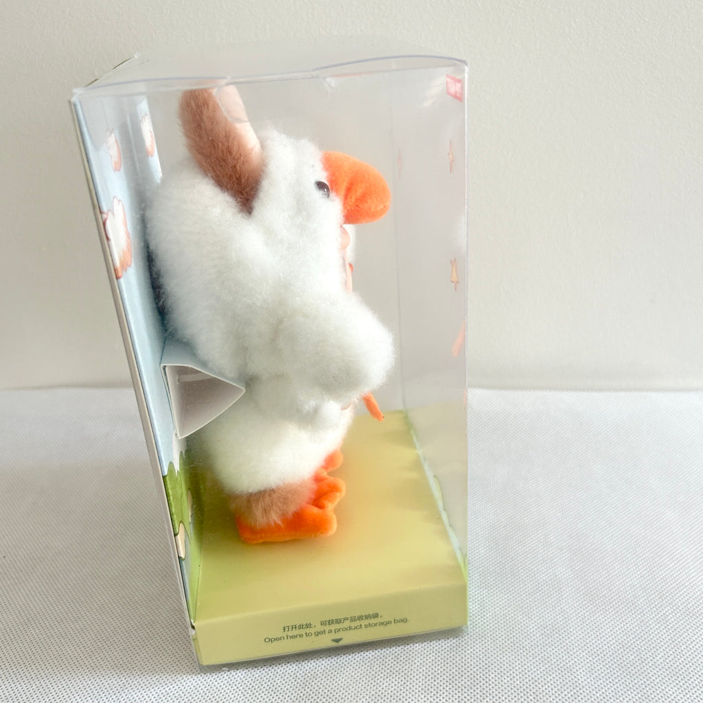 A close-up of the left side of a Labubu Forest Fairy Tale plush doll. 