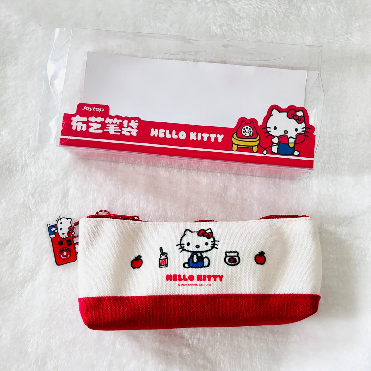 Hello Kitty Canvas Pencil Case – Classic Retro Stationery Pouch (2 Patterns)