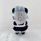 Black Cat Maid Costume Set for 17cm Labubu Dolls – Frilly Apron Dress, Cat Ears & Popcorn Charm