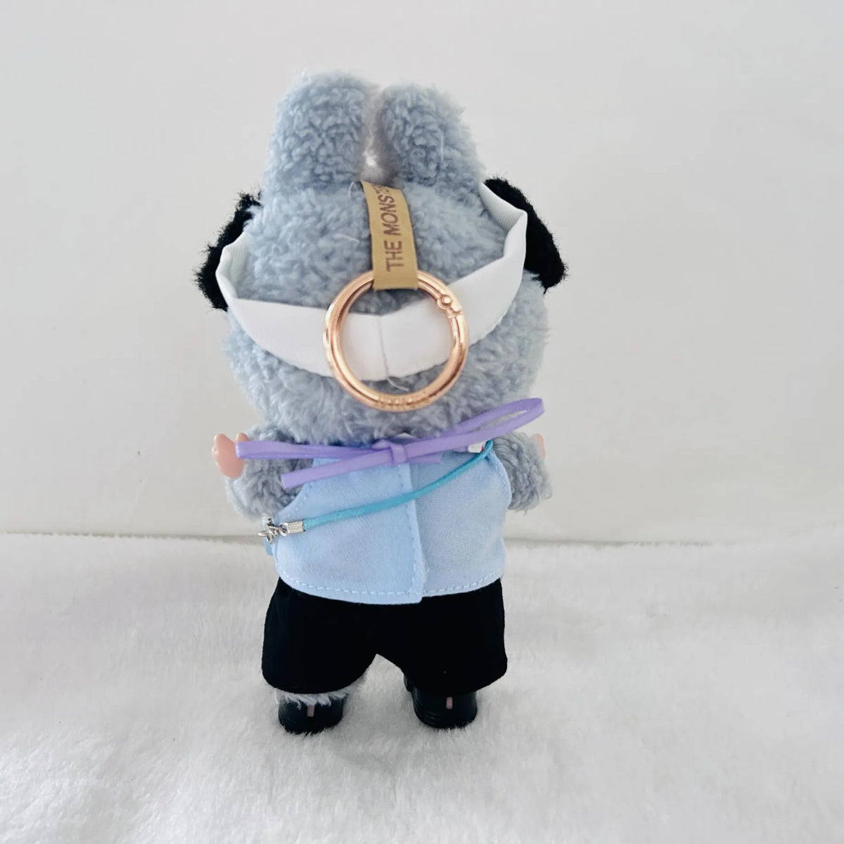 Casual Dog Store Graphic Tee & Shorts Set for 17cm Labubu Dolls – Puppy Visor & Popcorn