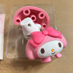 A My Melody 3D puzzle eraser in its clear plastic packaging.