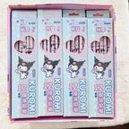 Four packages of Kuromi HB 12 pencils placed inside a larger outer box.